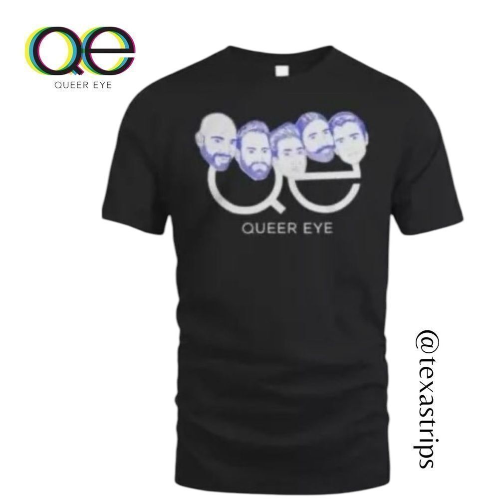 NWT Queer Eye Five Cast Members Black S/S Tee T-Shirt Shirt M XXL